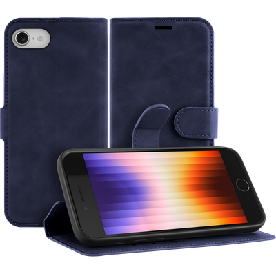 Cazy Premium Wallet Hoesje geschikt voor iPhone SE 2022 - Blauw
