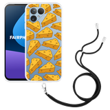 Hoesje met koord Zwart geschikt voor Fairphone 5 Cheesy