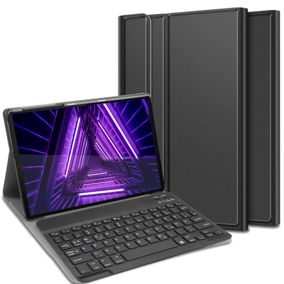 Cazy Hoes met Toetsenbord QWERTZ - geschikt voor Lenovo Tab M10 FHD Plus Gen 2 - Zwart