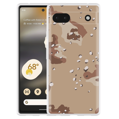Cazy Hoesje geschikt voor Google Pixel 6a - Camouflage Desert