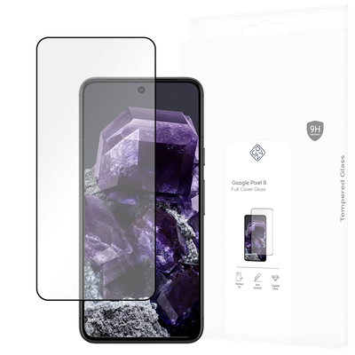 Cazy Full Cover Glass Screen Protector geschikt voor Google Pixel 8 - Zwart