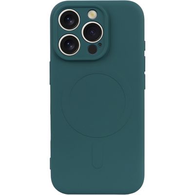 Cazy Soft Color TPU Hoesje geschikt voor iPhone 16 Pro - met Magnetische Ring - geschikt voor Magsafe - Groen