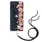 Hoesje met Koord geschikt voor Motorola Moto E22/E22i - Flower Branch