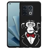 Hoesje Zwart geschikt voor OnePlus 10 Pro - Smoking Chimp