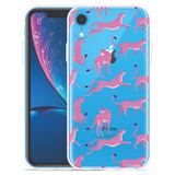 Hoesje geschikt voor iPhone Xr - Roze Cheeta's