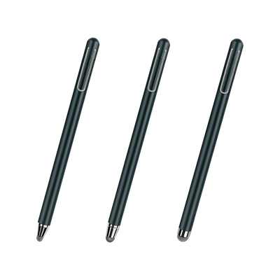 Cazy 3x Touchscreen stylus pen tip 4/6/8 mm - Hoogwaardig Materiaal - Zwart