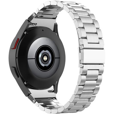 Cazy Bandje geschikt voor Samsung Galaxy Watch 6 / 5 / 4 - Perfect Fit Metalen Watchband - Zilver