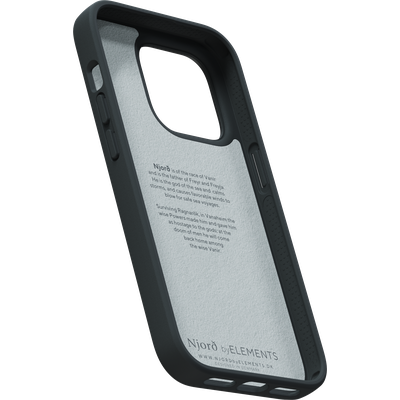 Njord Collections Comfort+ Hoesje geschikt voor iPhone 14 Pro Max - Gerecycled Materiaal - 2M valbesecherming - Zwart