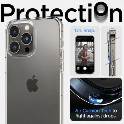 Hoesje geschikt voor iPhone 14 Pro - Spigen Liquid Crystal Case - Transparant