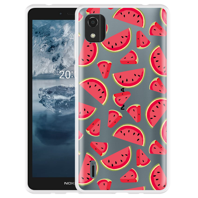 Cazy Hoesje geschikt voor Nokia C2 2nd Edition - Watermeloen