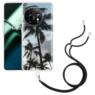 Cazy Hoesje met koord geschikt voor OnePlus 11 Palmtrees