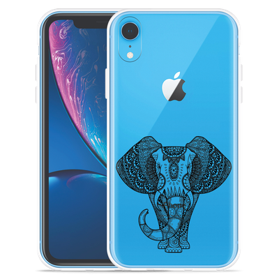 Cazy Hoesje geschikt voor iPhone Xr - Mandala Elephant