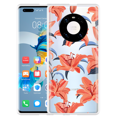 Cazy Hoesje geschikt voor Huawei Mate 40 Pro - Flowers