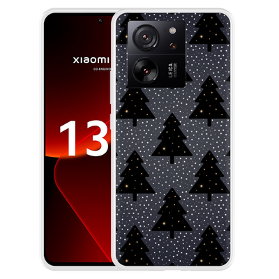Cazy Hoesje geschikt voor Xiaomi 13T/13T Pro Snowy Christmas Tree