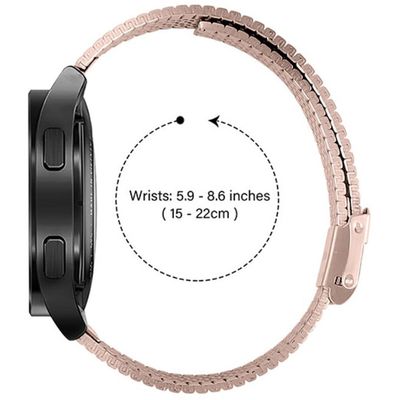 Cazy Bandje geschikt voor OnePlus Watch - Metalen Texture Horlogebandje - Rose Goud
