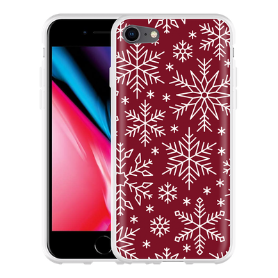 Cazy Hoesje geschikt voor iPhone 8 - Sneeuw