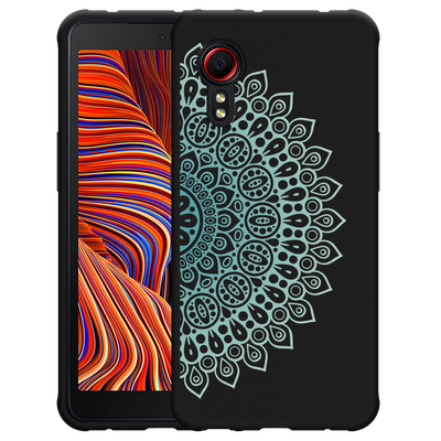 Cazy Hoesje Zwart geschikt voor Samsung Galaxy Xcover 5 - Turqoise Mandala