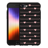 Hoesje Zwart geschikt voor iPhone SE 2022 - Pink Love