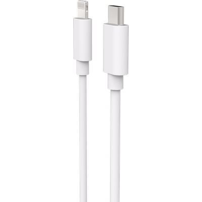 Just in Case Essential USB-C to Lightning Cable (20cm) - White