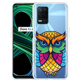 Hoesje geschikt voor Realme 8 5G - Colorful Owl Artwork