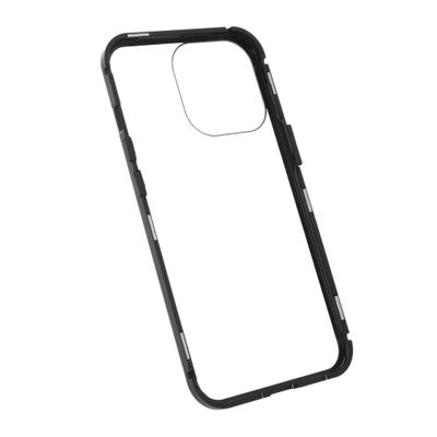 Cazy Magnetic Glass Hoesje geschikt voor iPhone 13 Pro Max - Zwart