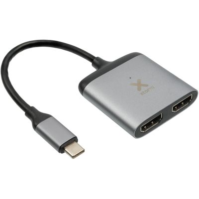 Xtorm USB-C Hub met 2 x HDMI poort - Grijs