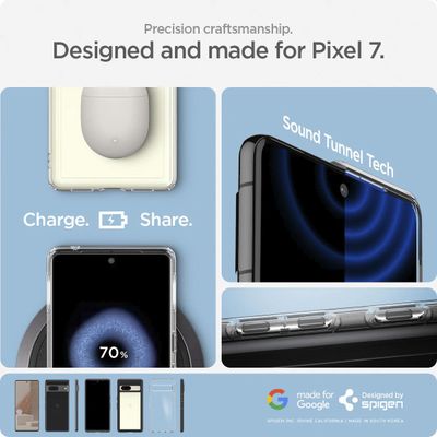 Google Pixel 7 Hoesje - Spigen Ultra Hybrid Case - Transparant