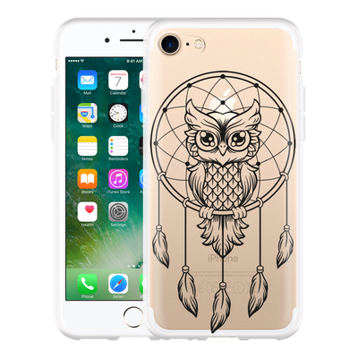 Cazy Hoesje geschikt voor iPhone 7 - Dream Owl Mandala