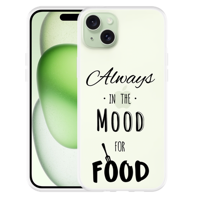 Cazy Hoesje geschikt voor iPhone 15 Plus Mood for Food Black