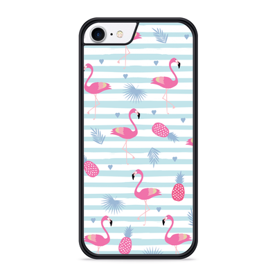 Cazy Hardcase hoesje geschikt voor iPhone 8 - Flamingo Ananas