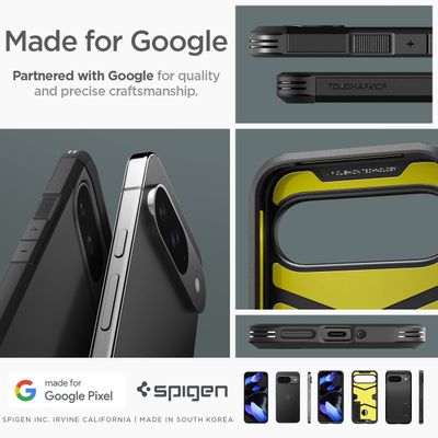 Spigen Hoesje geschikt voor Google Pixel 9 / 9 Pro - Tough Armor - Zwart