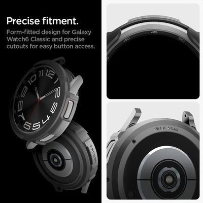 Samsung Galaxy Watch6 Classic 43mm Hoesje - Spigen Liquid Air Case - Zwart