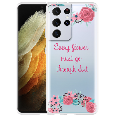 Cazy Hoesje geschikt voor Samsung Galaxy S21 Ultra - Every Flower
