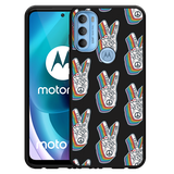 Hoesje Zwart geschikt voor Motorola Moto G71 - Love & Peace