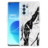 Hoesje geschikt voor Oppo Reno6 Pro 5G - Marmer Design