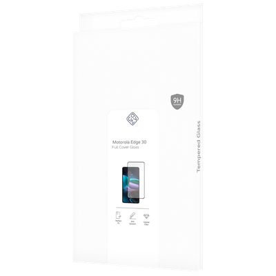 Cazy Full Cover Glass Screen Protector geschikt voor Motorola Edge 30 - Zwart