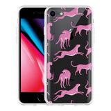 Hoesje geschikt voor iPhone 8 - Roze Cheeta's