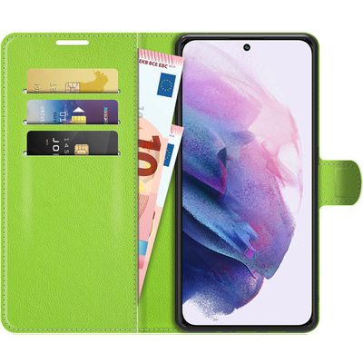 Cazy Portemonnee Wallet Hoesje geschikt voor Samsung Galaxy S22 - Groen