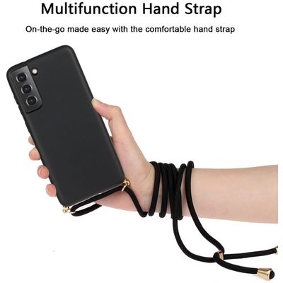 Just in Case Samsung Galaxy S22+ - Soft TPU Case with Necklace Strap - Black