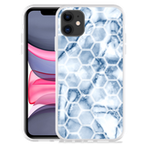 Hoesje geschikt voor iPhone 11 - Blue Marble Hexagon