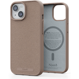 Njord Collections Fabric Hoesje geschikt voor iPhone 15 - Premium Stof - 100% gerecycled materiaal - Pink Sand
