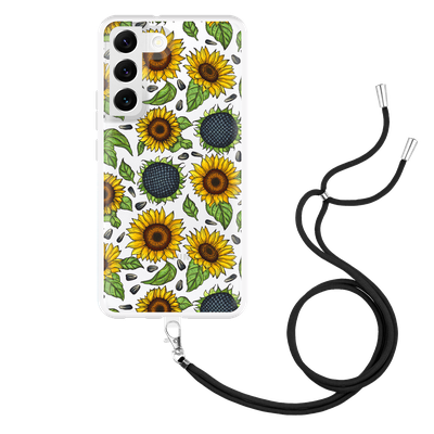 Cazy Hoesje met Koord geschikt voor Samsung Galaxy S22 - Sunflowers