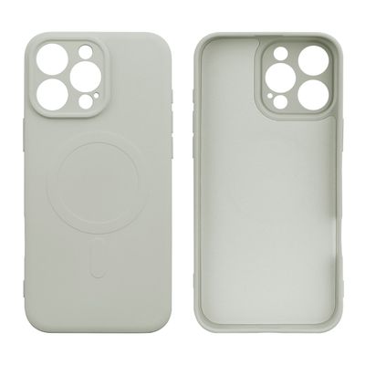 Cazy Soft Color TPU Hoesje geschikt voor iPhone 16 Pro Max - met Magnetische Ring - geschikt voor Magsafe - Ivory