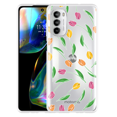 Cazy Hoesje geschikt voor Motorola Moto G82 - Tulpen