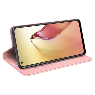 Cazy Wallet Magnetic Hoesje geschikt voor Oppo Reno8 5G - Roze