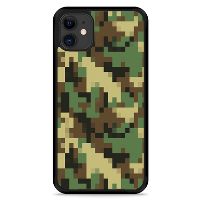 Cazy Hardcase hoesje geschikt voor iPhone 11 - Pixel Camouflage