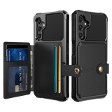 Magnetic Card Hoesje geschikt voor Samsung Galaxy A15 / A15 5G - Zwart