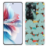 Hoesje geschikt voor Oppo Reno11 F Winterse Teckels