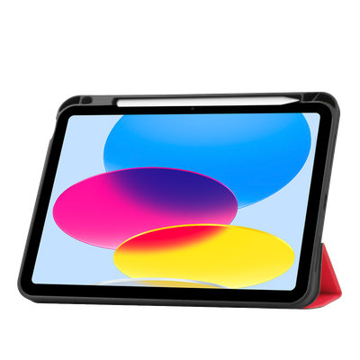 Cazy TriFold Hoes met Penhouder geschikt voor iPad 2022 (10th Gen) - Rood
