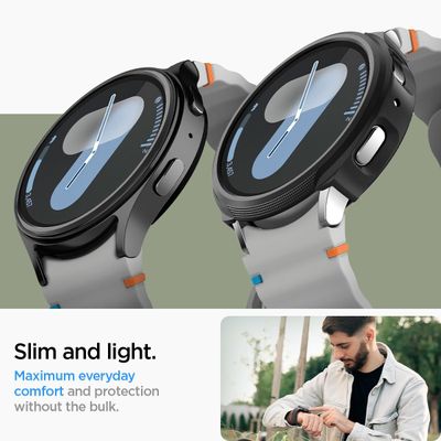 Spigen Hoesje geschikt voor Samsung Galaxy Watch7 44mm - Liquid Air - Zwart